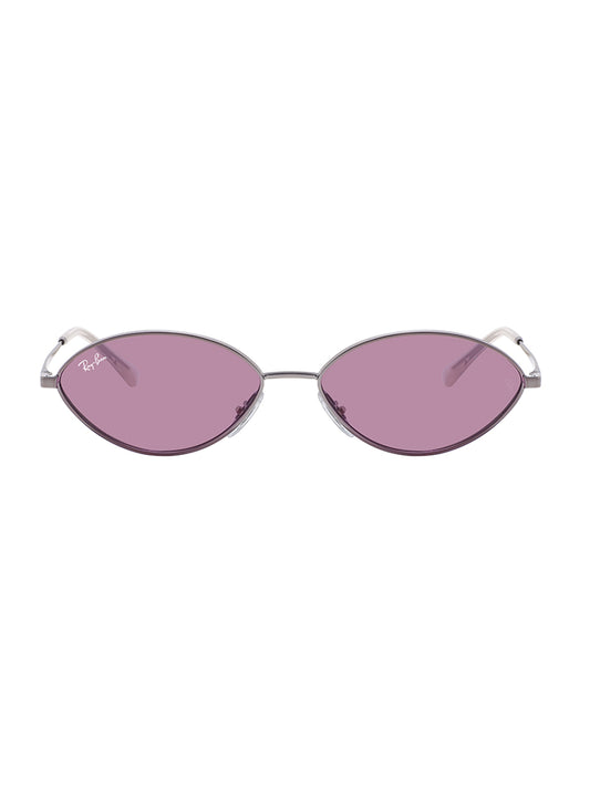 Ray Ban Kai 3757 004/69 occhiali da sole con montatura silver e lenti rosa, design elegante e raffinato.